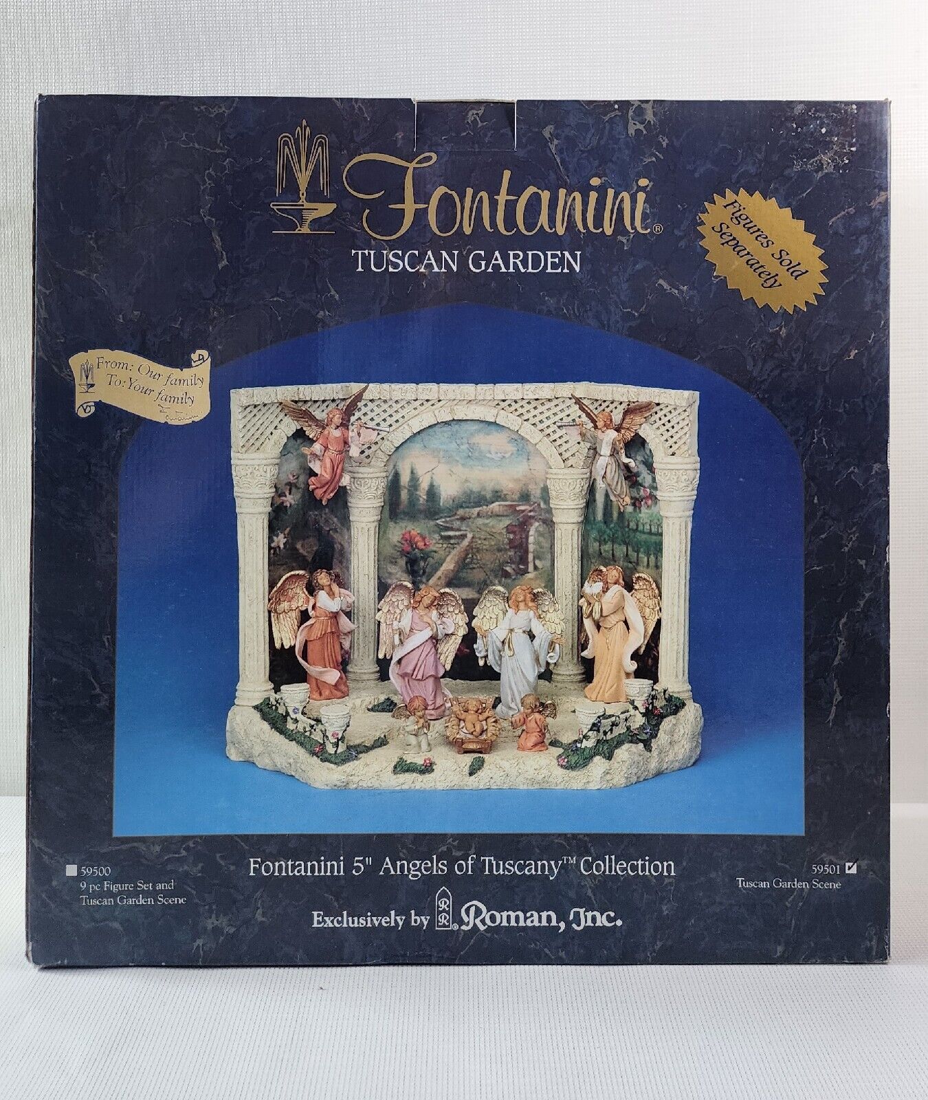 Fontanini Roman Tuscan Garden Landscape Nativity Scene Backdrop 59501 W/Box 2002