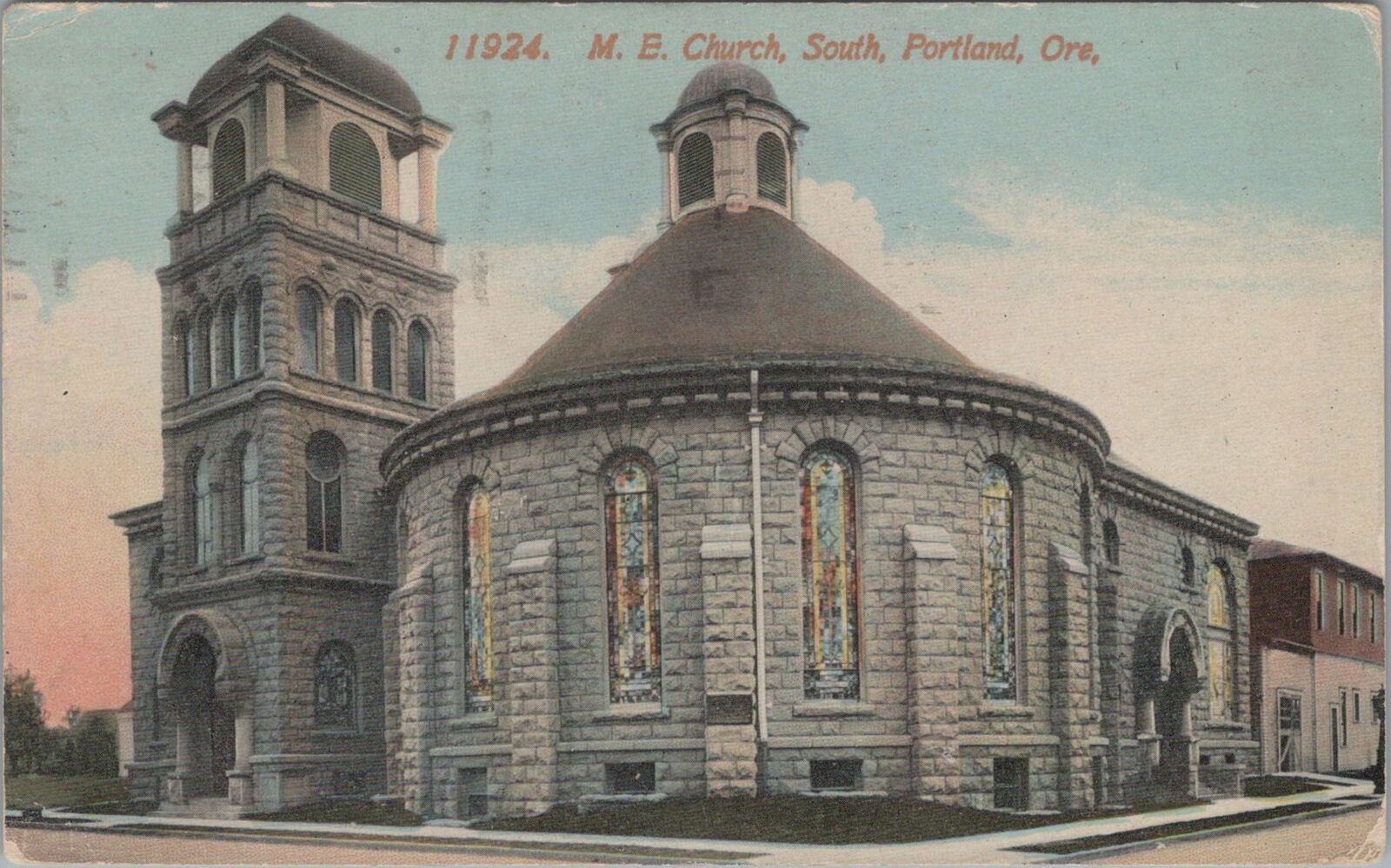 Postcard ME Church South Portland Oregon OR 1914