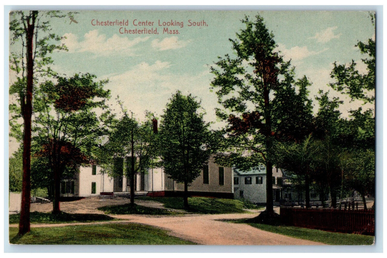 c1910 Chesterfield Center Looking South Chesterfield Massachusetts MA Postcard