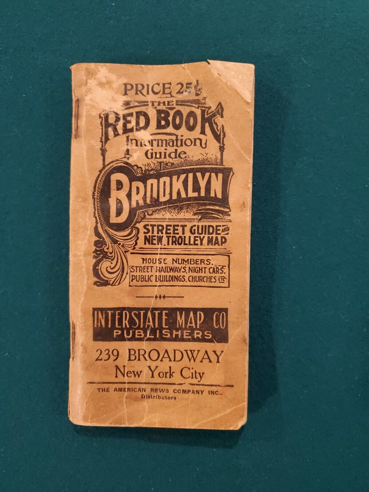 Brooklyn street guide and trolley map