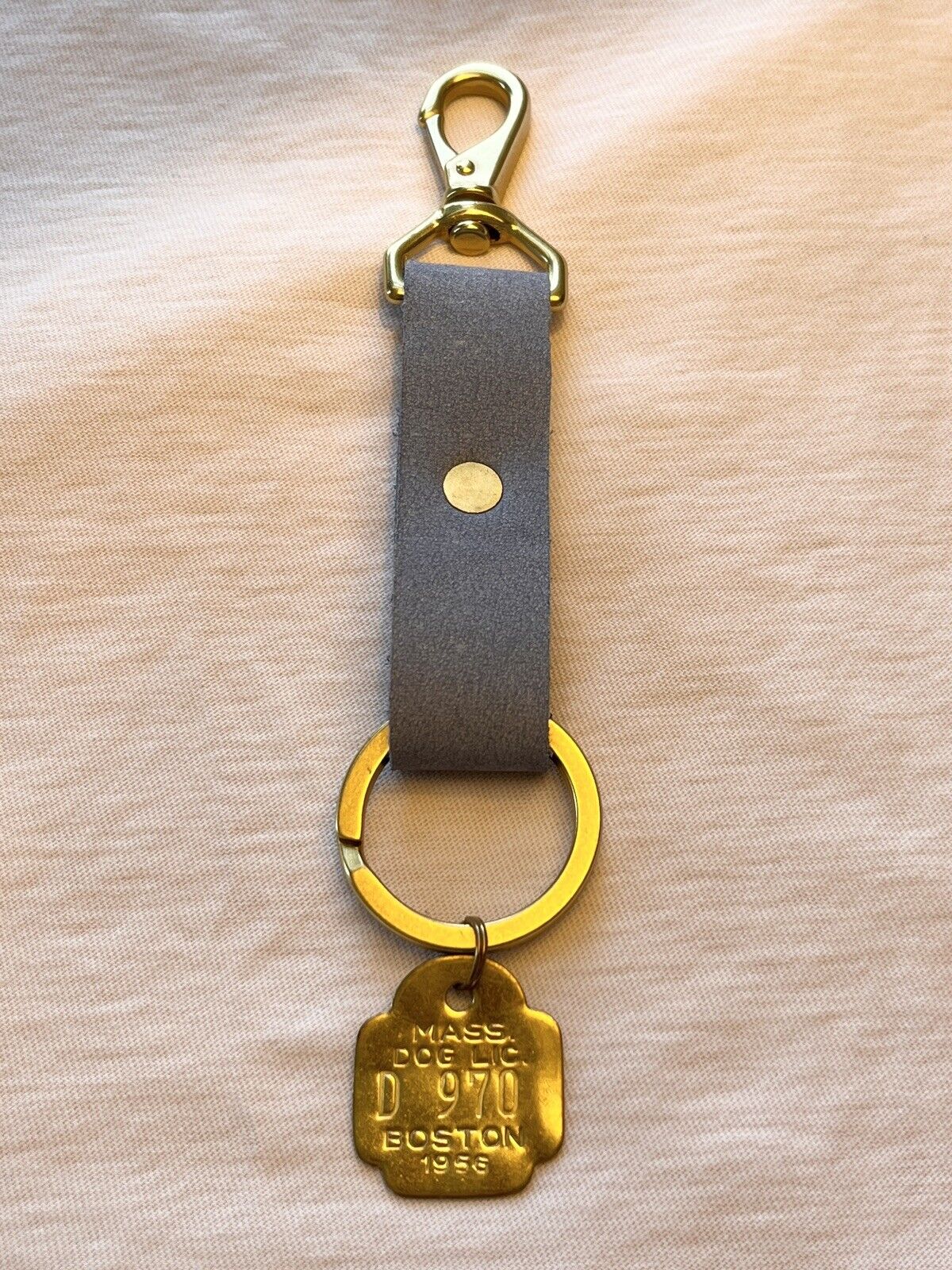 Vintage Boston Dog Tag Keychain - PLEASE READ DESCRIPTION & LISTING DETAILS