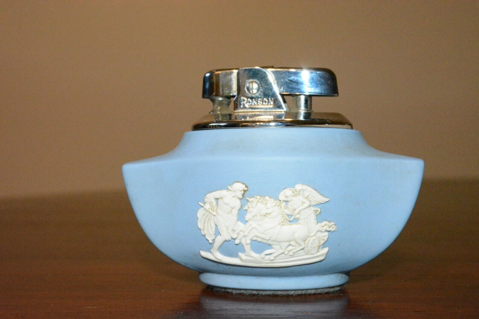 Vintage Wedgwood Blue Jasperware Ulysses Ronson Lighter - Ronson Wedgwood Lighter