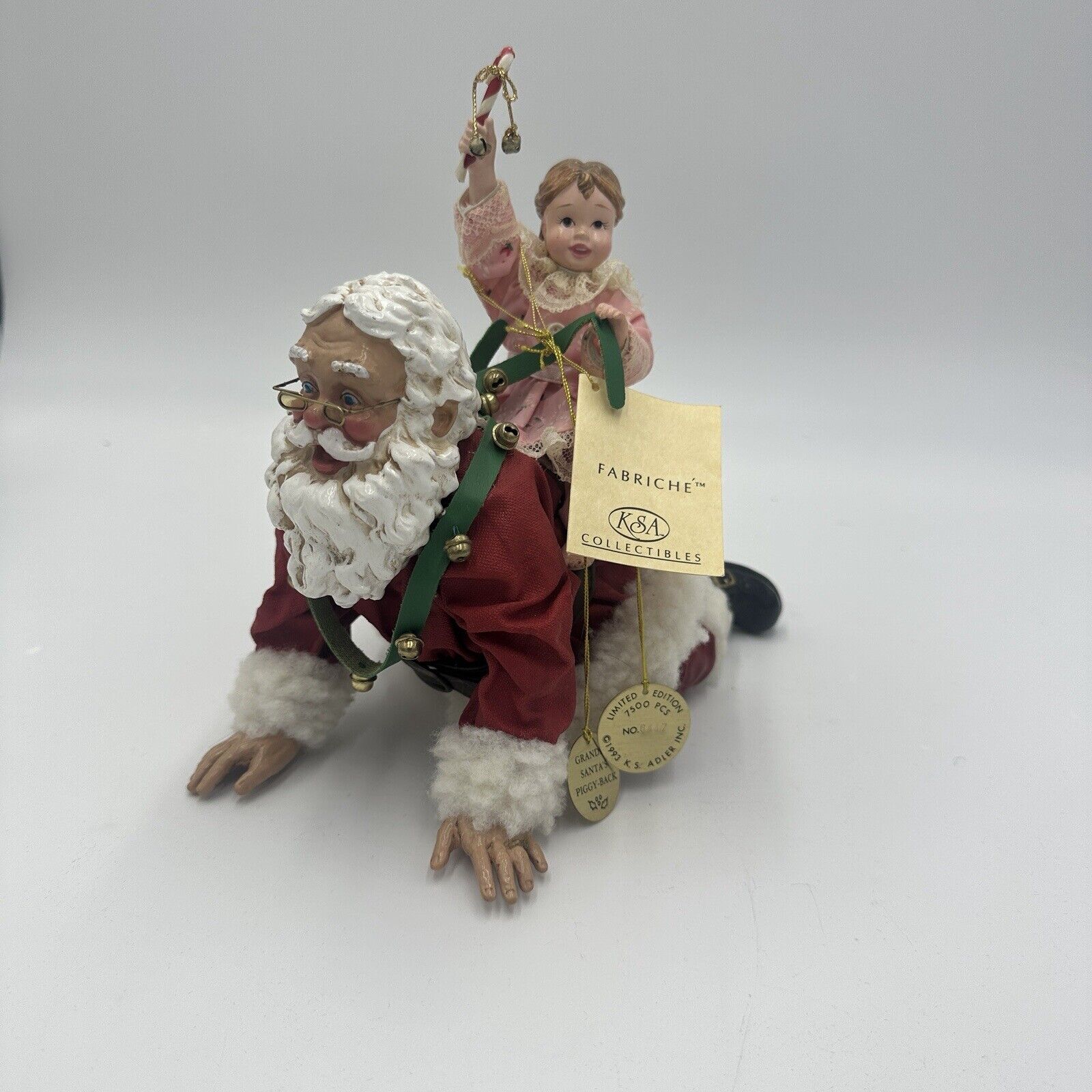Kurt Adler Grandpa Santa Piggy Back Marjorie Rothberg Figurine Limited Edition