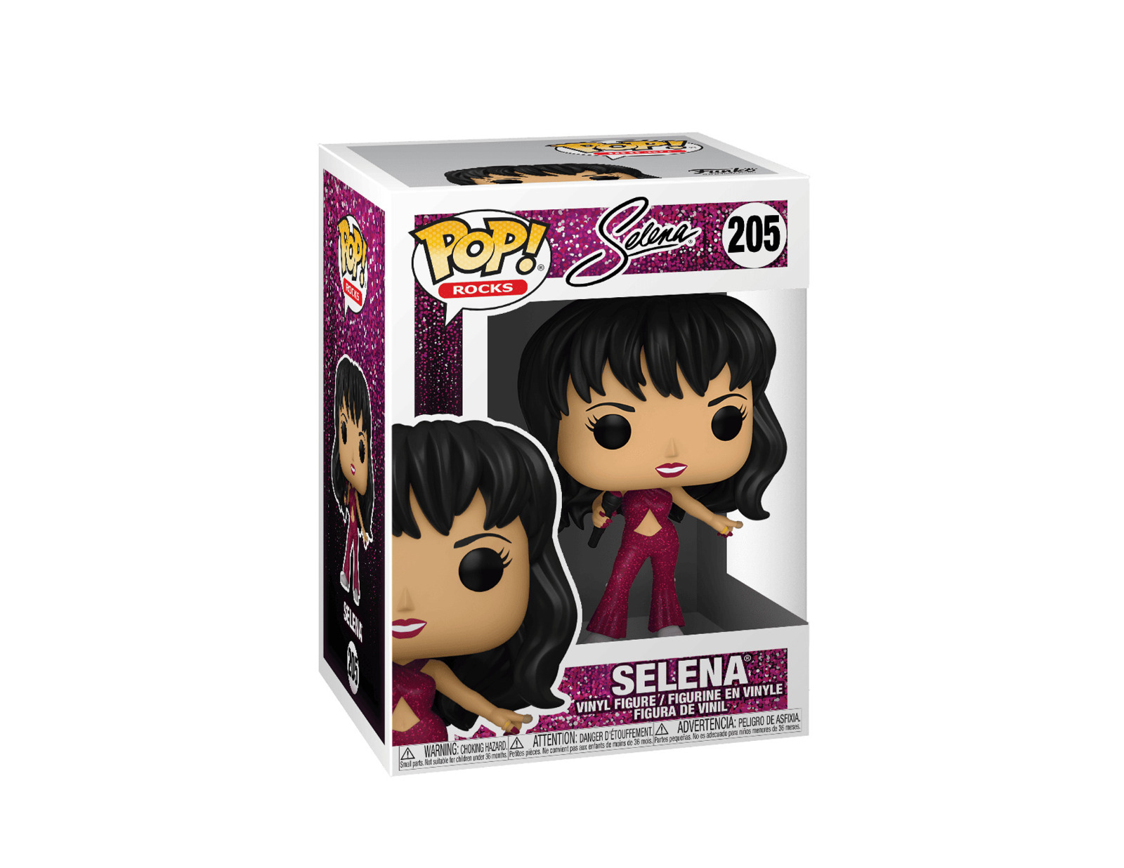 Funko POP Rocks - Selena (Burgundy Outfit) #205 with Soft Protector (B28)