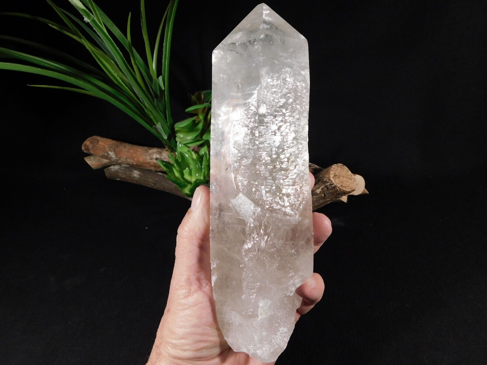 wOw HUGE Polished LEMURIAN Quartz Crystal From Brazil 1525gr