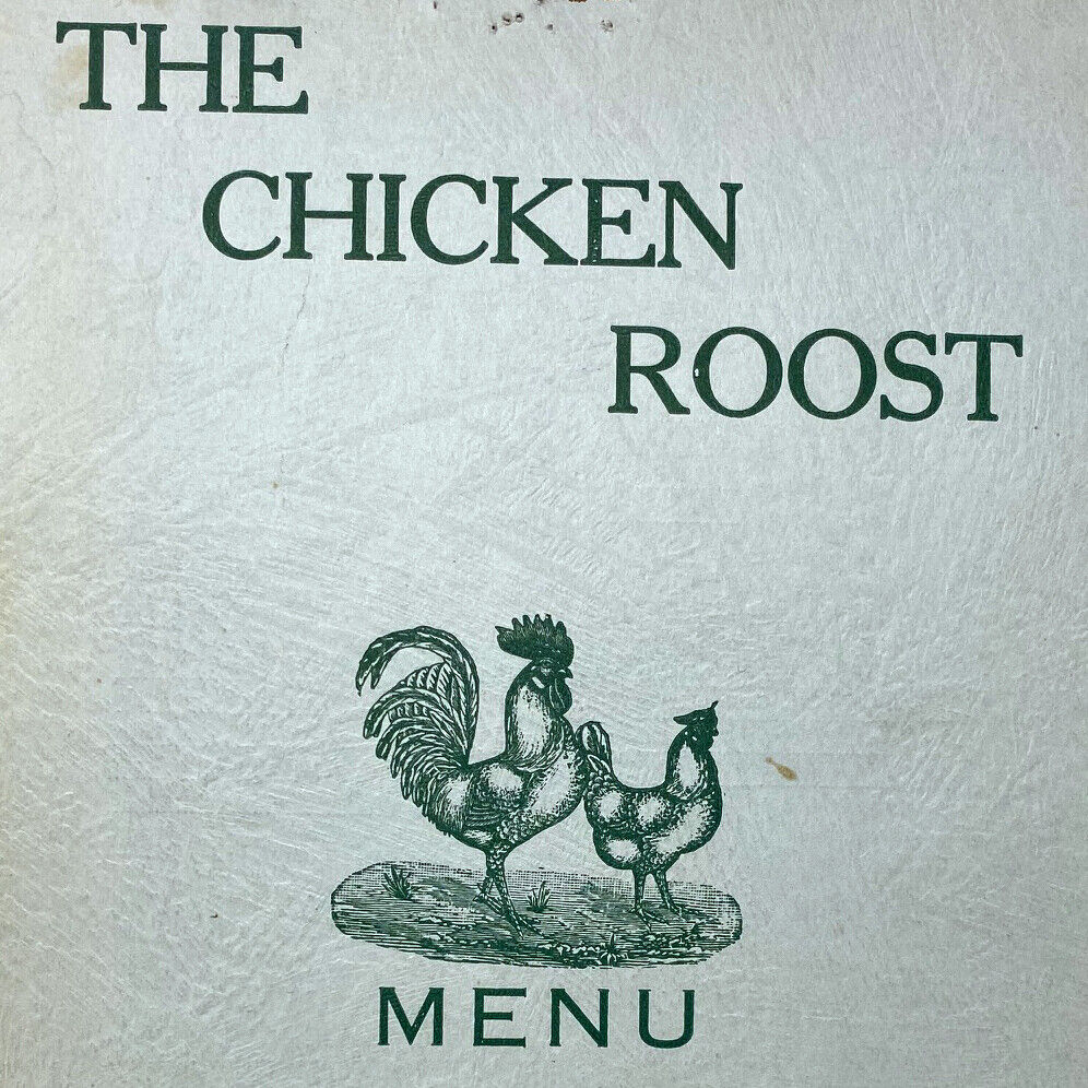 Vintage 1940s The chicken Roost Restaurant Menu Vancouver WA Columbia Ice Coal