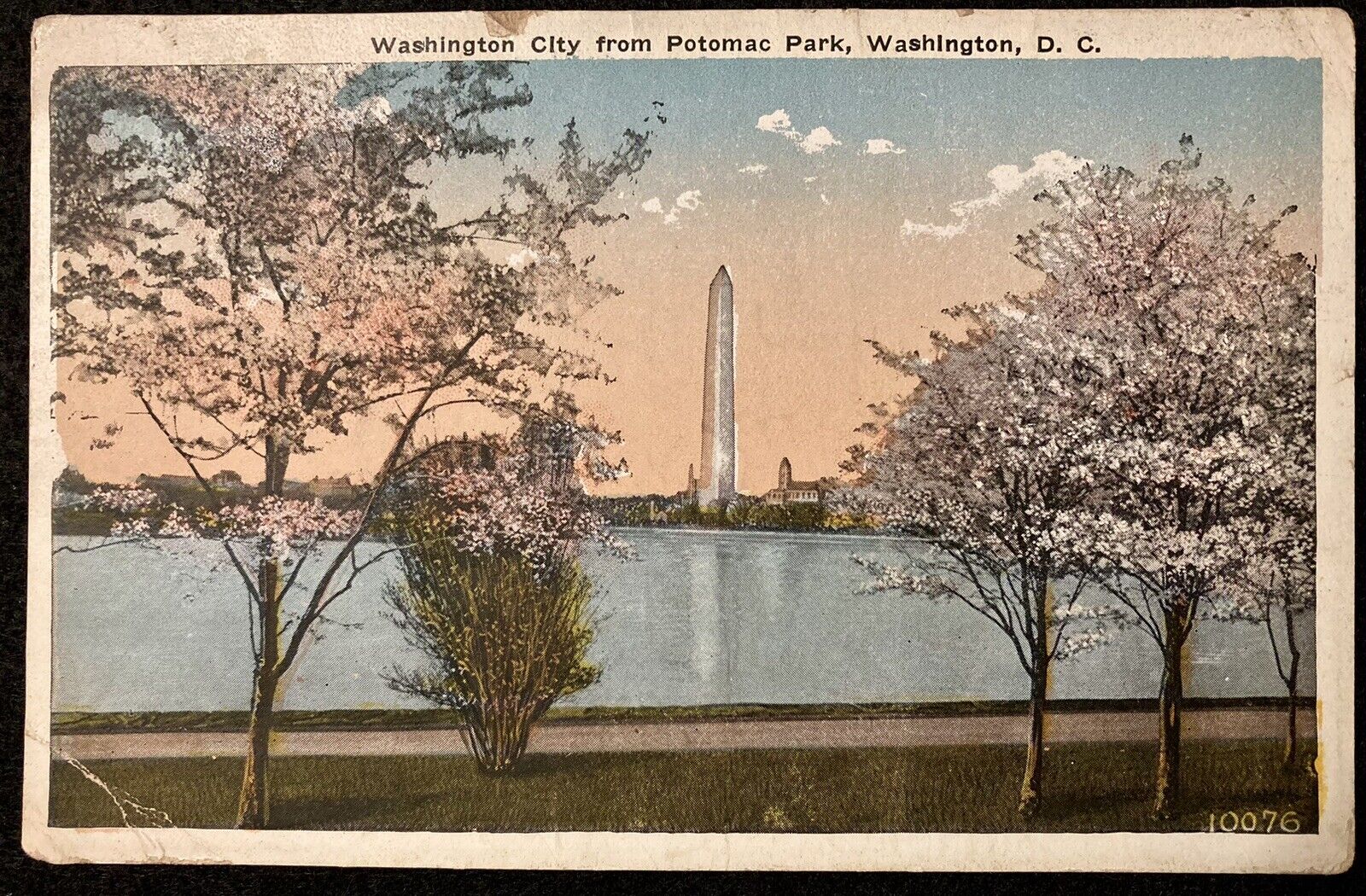 Antique 1922 RPPC Postcard of Washington Monument Washington D.C.