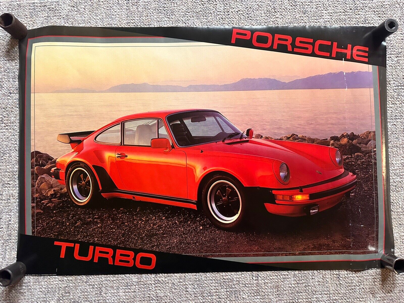 Vintage Porsche 911 Turbo 1980\'s Poster 1987 23\