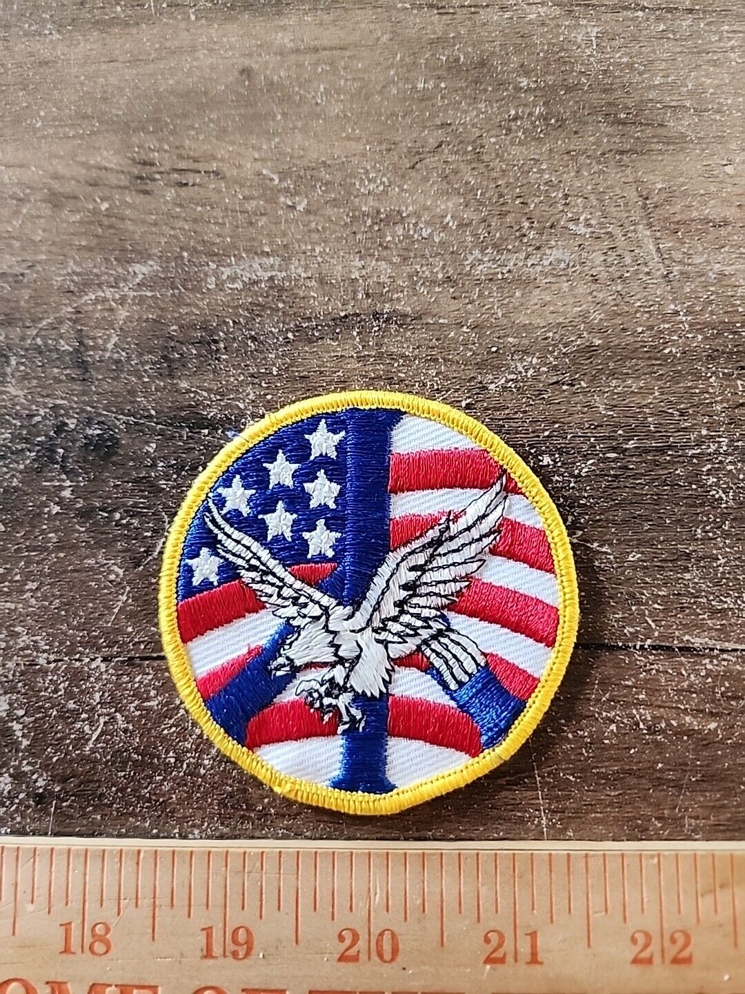 Vintage American Flag Peace Eagle On Patch 