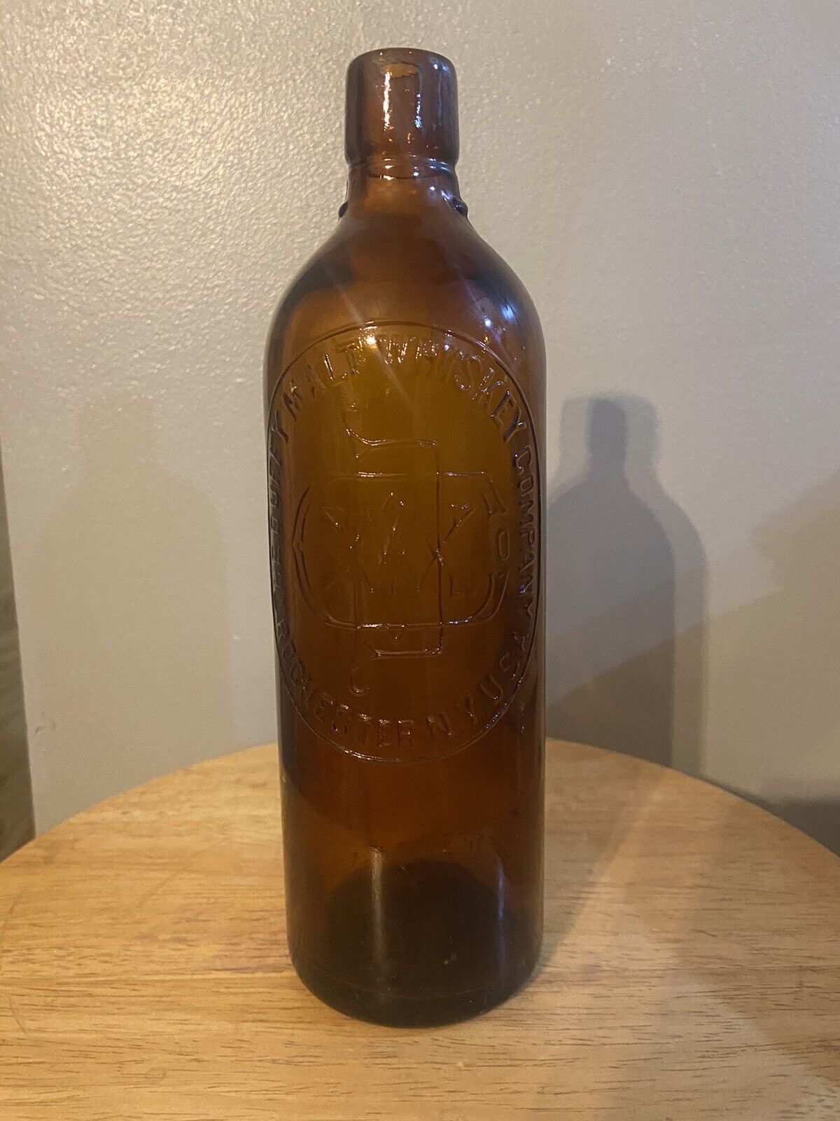 ANTIQUE DUFFY MALT WHISKEY CO BOTTLE PAT’D Aug 24 1886 AMBER FIFTH Rochester NY