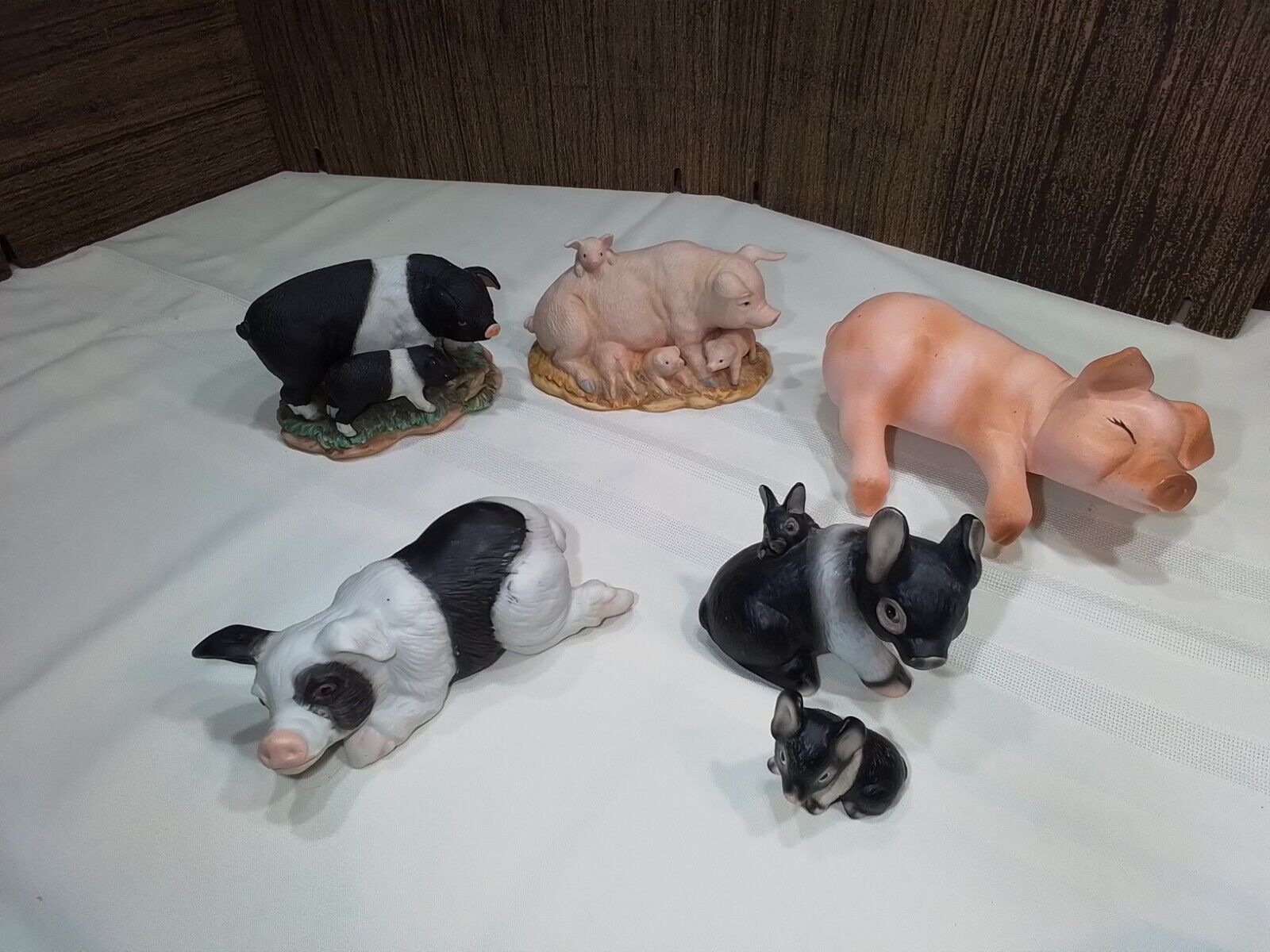 Pig Figurines ASSORTED CERAMIC- Lot of 6
