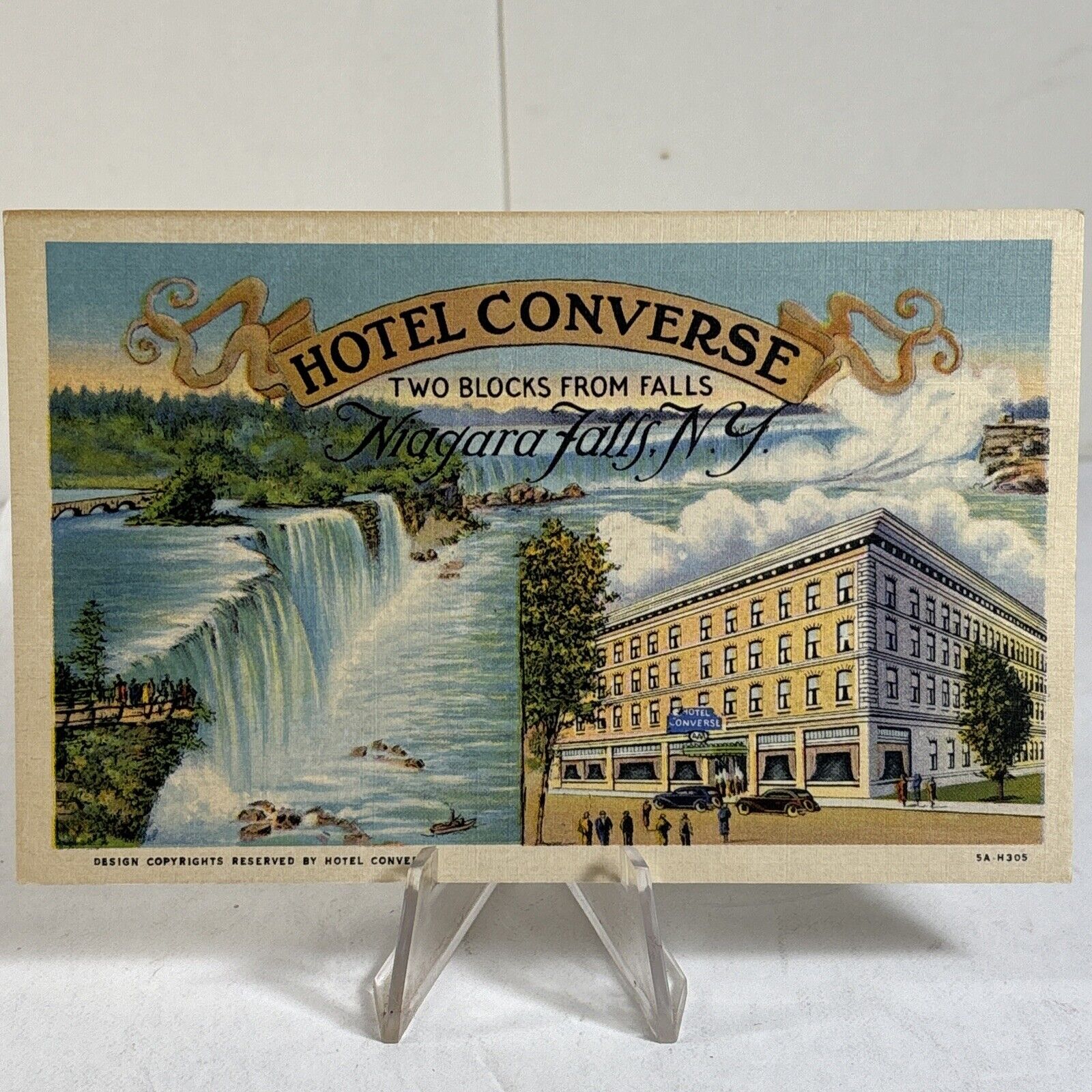 Vintage Linen Postcard The Converse Hotel, Niagara Falls, N.Y.