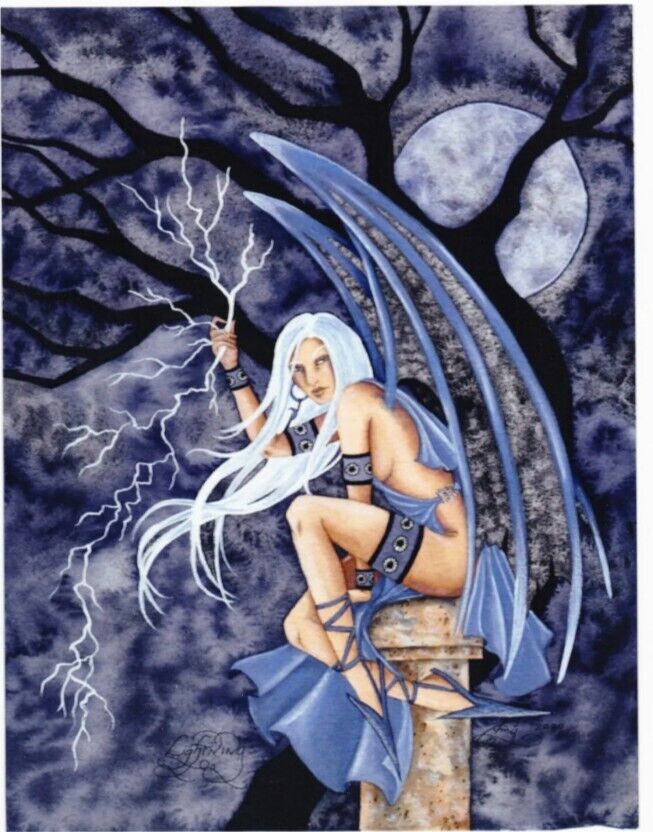⚡ Lightning Fairy Print by Fantasy Artist Amy Brown  8.5\