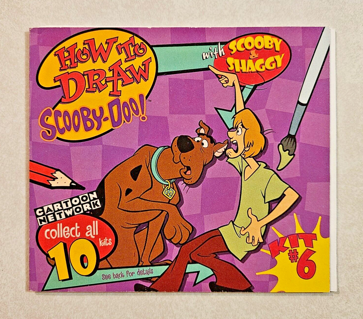 Post Cereals CARTOON NETWORK How to Draw SCOOBY-DOO Kit #6 booklet 4.5\
