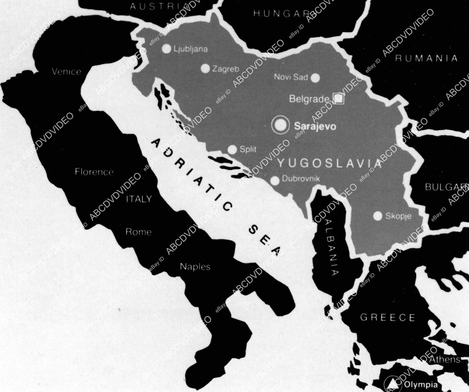 crp-69742 1984 Sarajevo Olympic games map Yugoslavia crp-69742