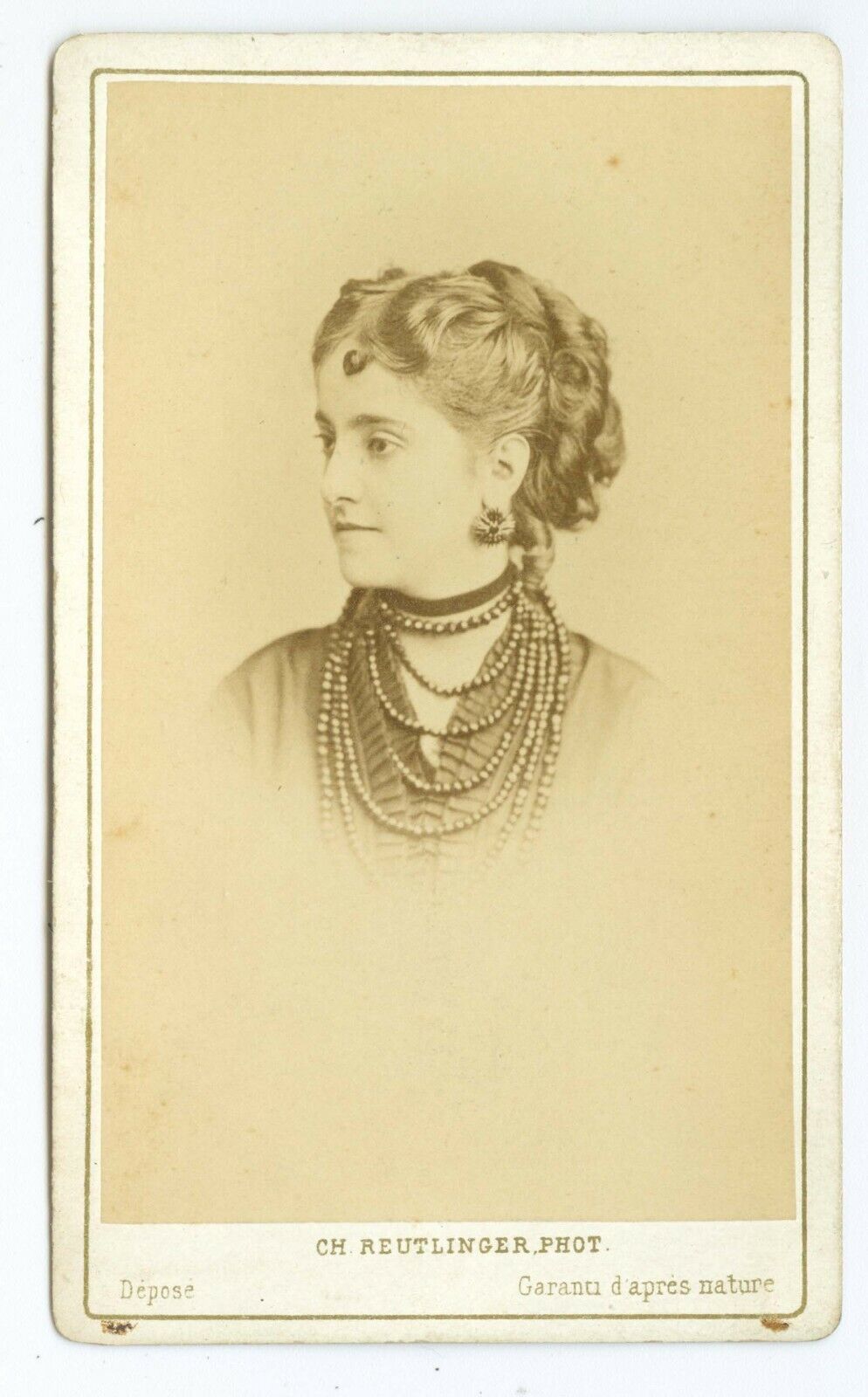 D0217~ Adelina Patti Italian Opera Singer 1860s CDV – Reutlinger, Paris