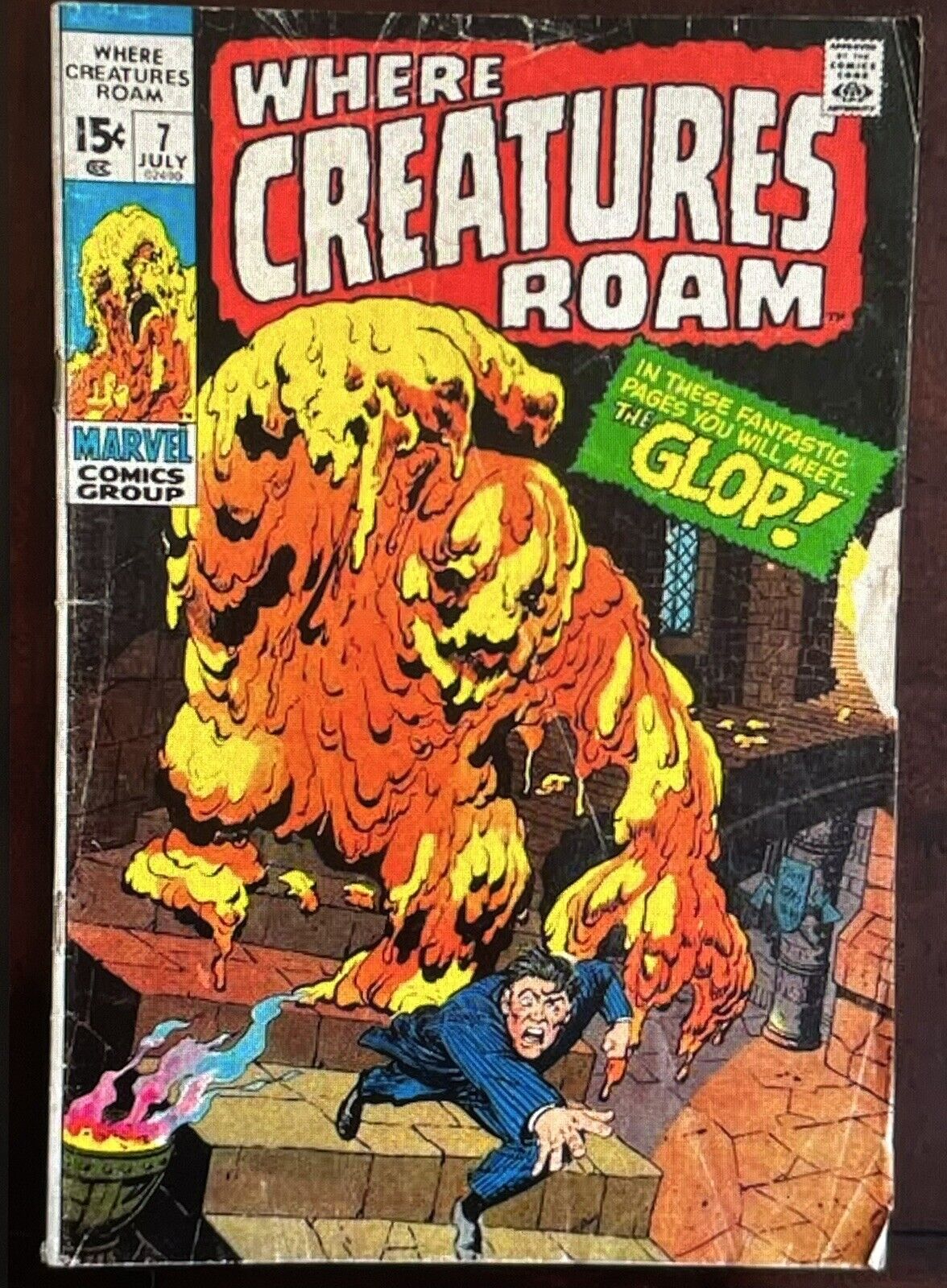 Vintage Marvel Comics Book Where Creatures Roam The Glop July 1971