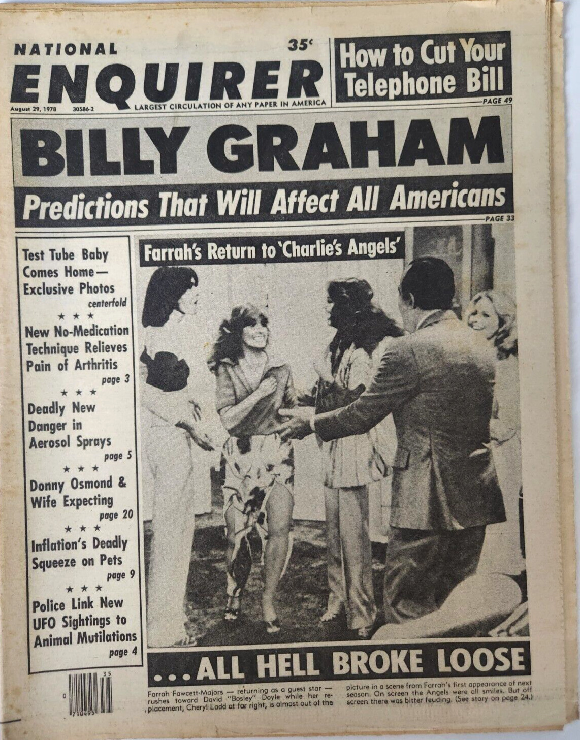 National Enquirer Vintage August 28 1978 Sammy Davis Jr Farrah Fawcett Majors