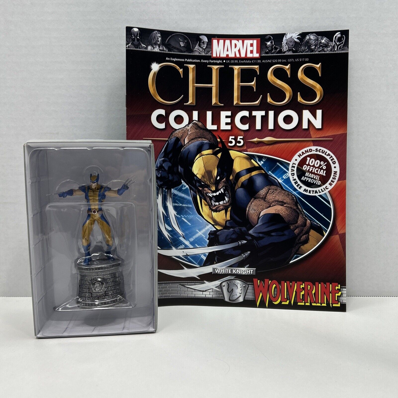 Eaglemoss Marvel Chess Collection Figurine with Magazine #55, Wolverine