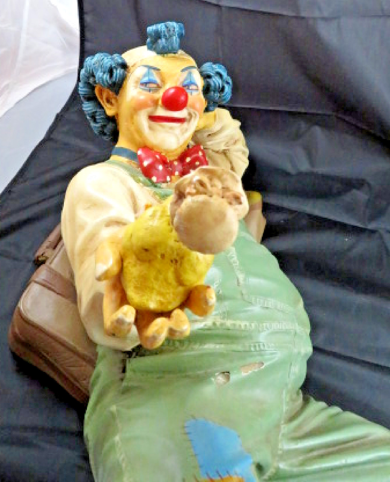 Huge Rare Jun Asilo Clown Sculpture: LE Signed Dated and One-of-a-Kind