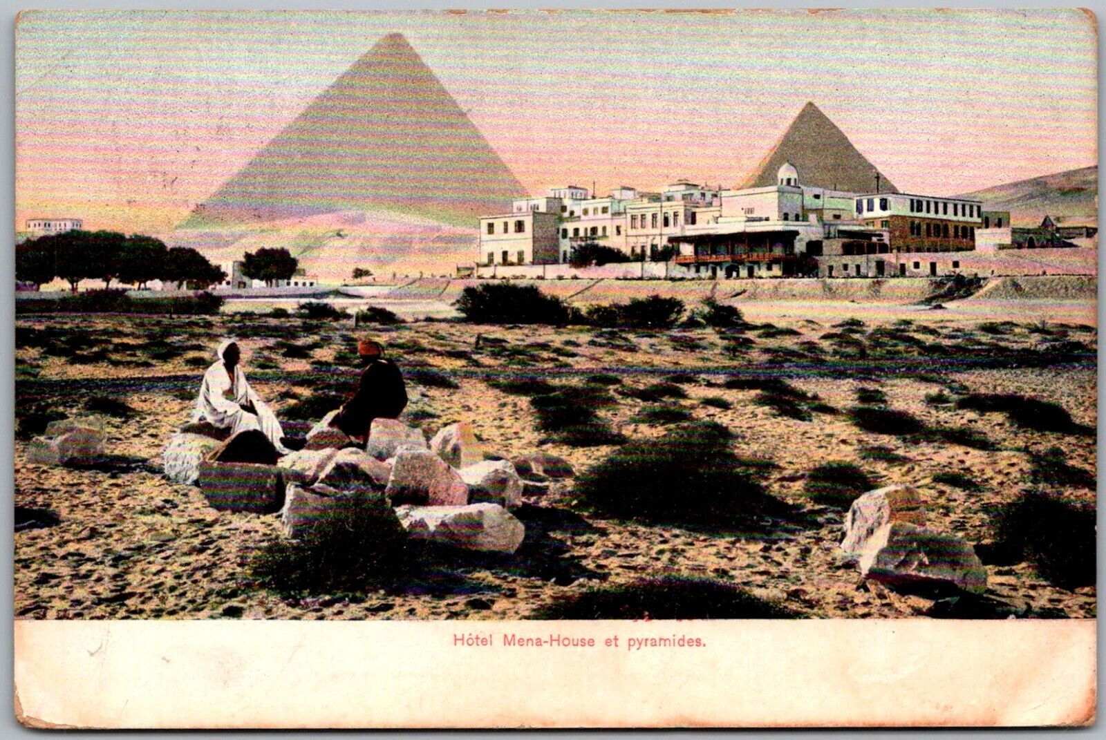 PC-G2 Postcard Hotel Mens-House et Pyramides Cataract Hotel Egypt 1908