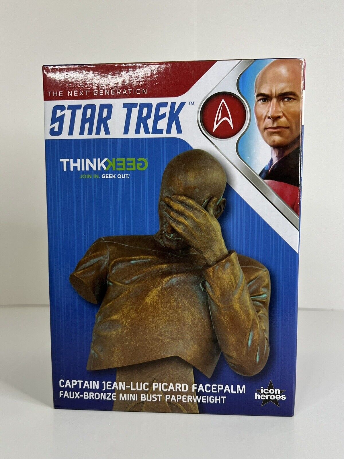 Star Trek Captain Jean-Luc Picard FacePalm Bronze Bust - Limited Ed. Icon Heroes