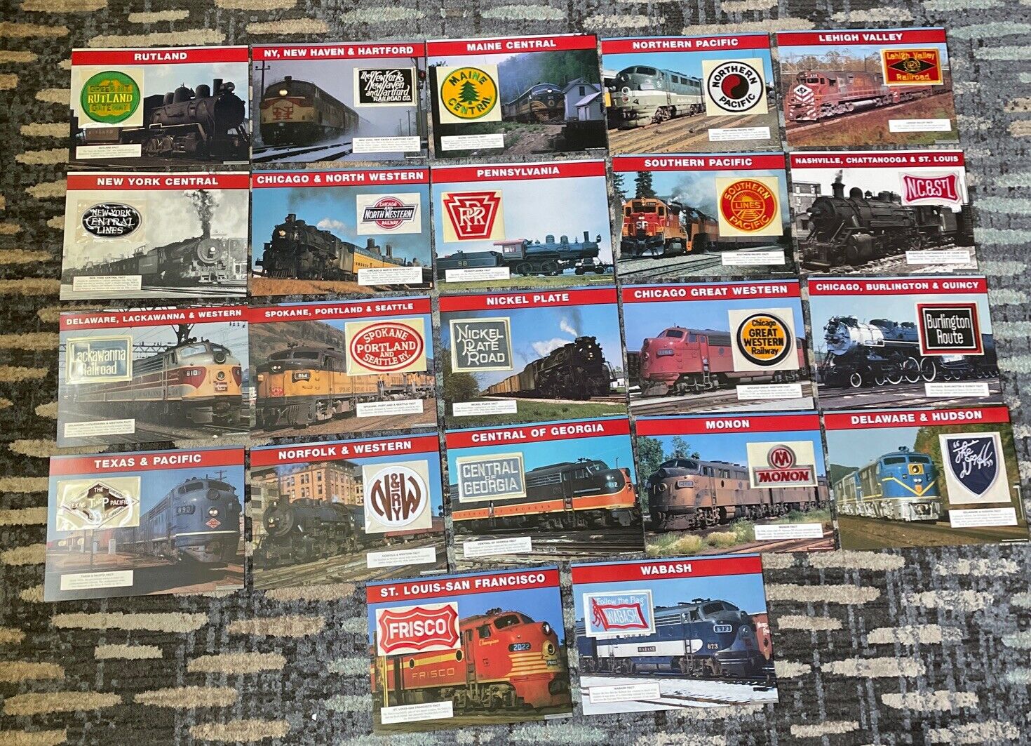 Great American Railroad Emblem Collection Lot Of 22 Maine Frisco Chicago Georgia