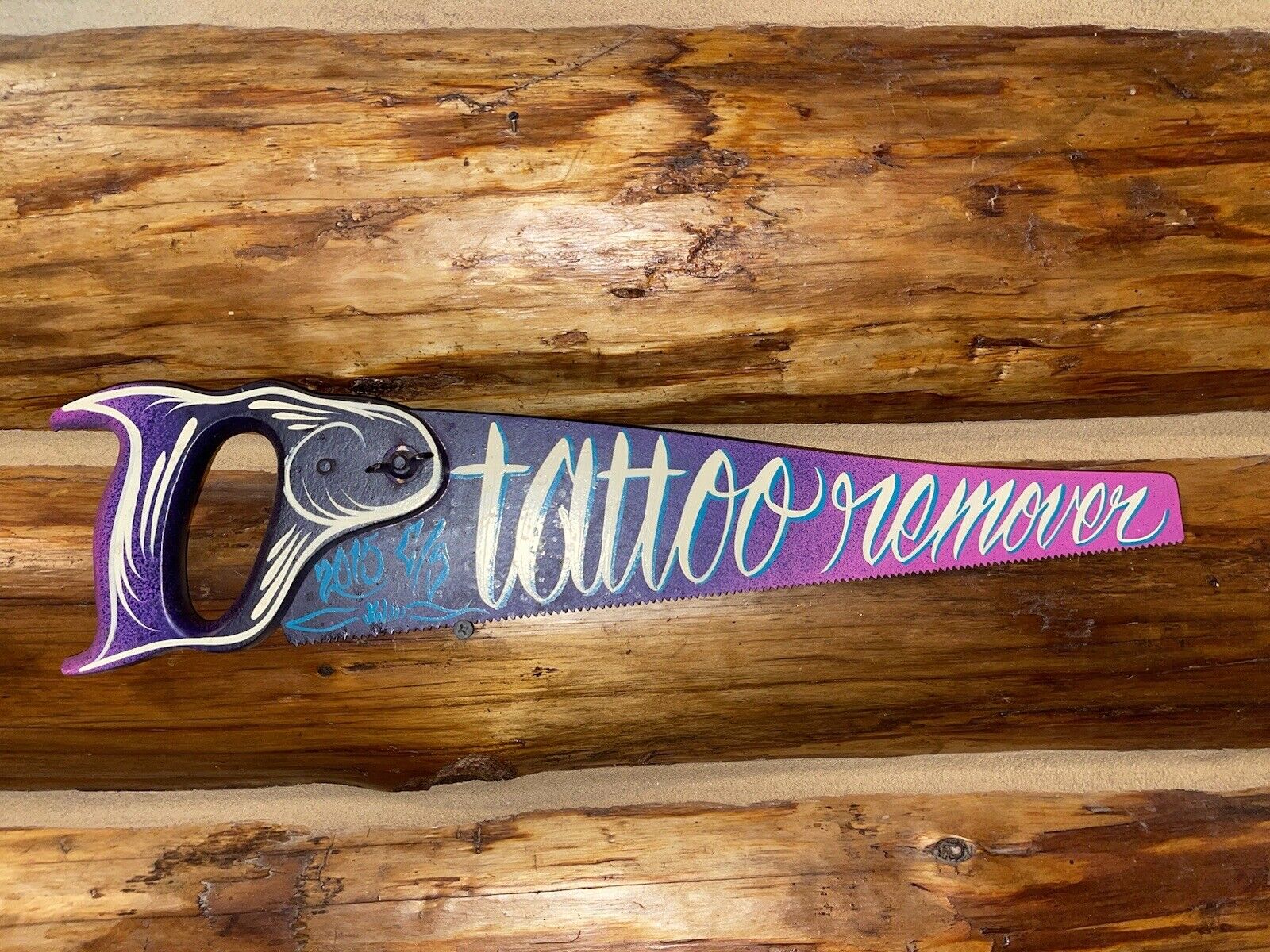 Tattoo Removal Saw - Hand Painted - 19”
