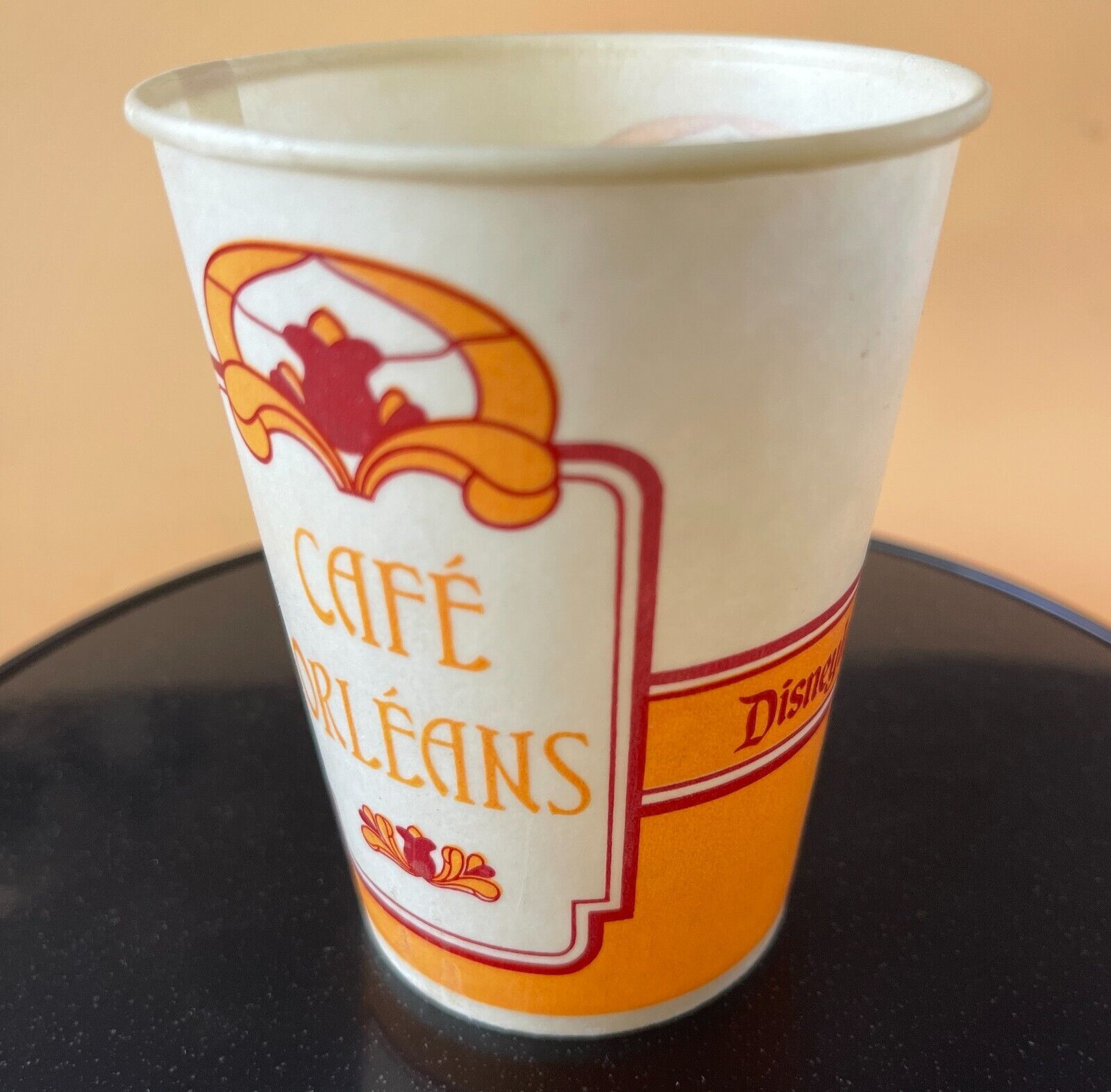 Vintage Disneyland Wax Paper Cup Cafe Orleans Restaurant in New Orleans Square
