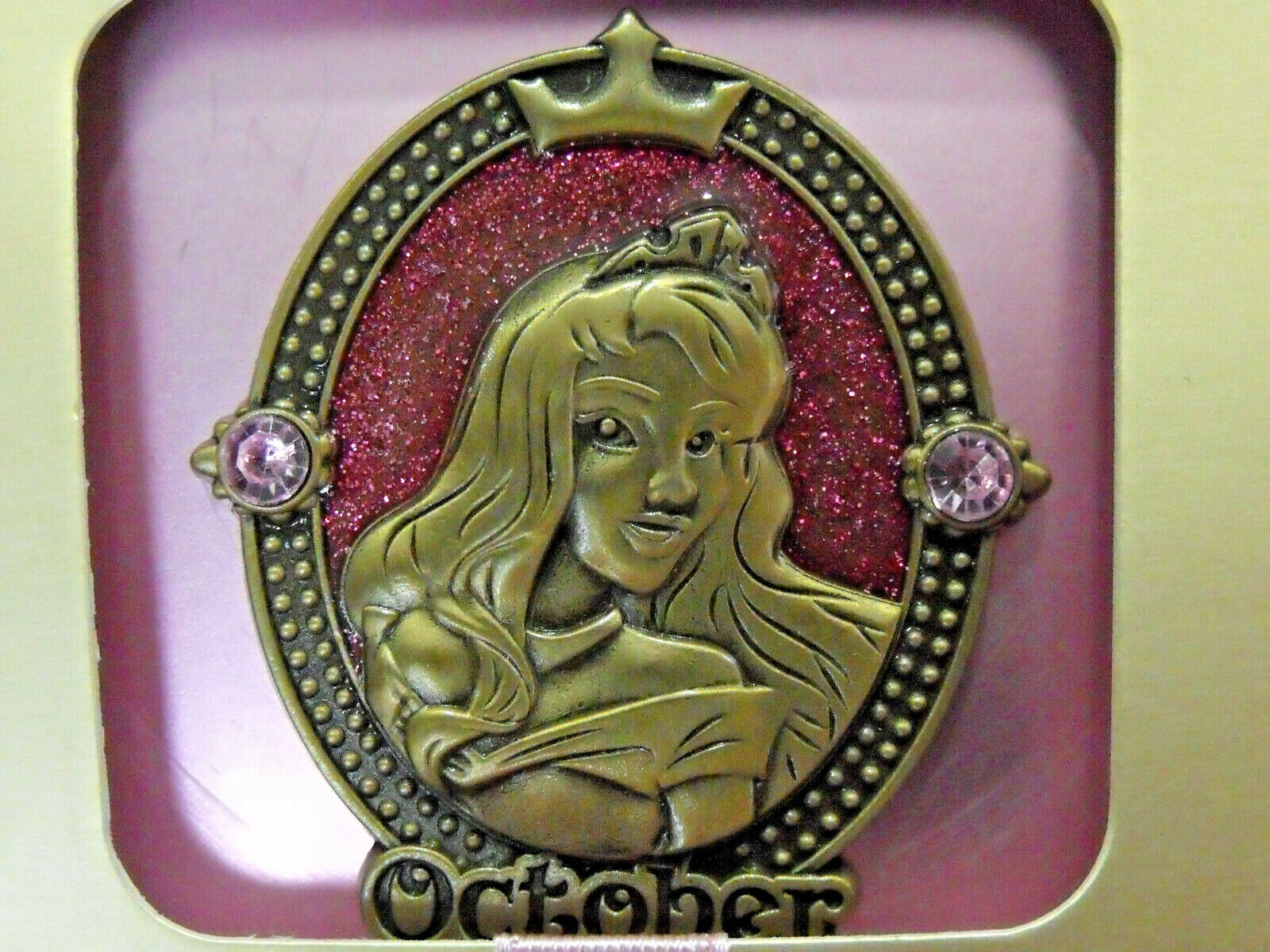 2016 New Disney Pin October Birthstone Opal Sleeping Beauty Princess Aurora NIB