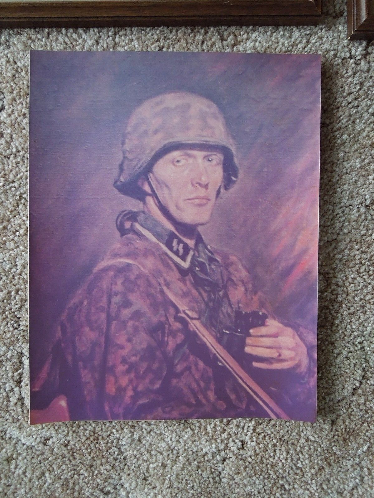 Original vintage color  photo of  German soldier WW2