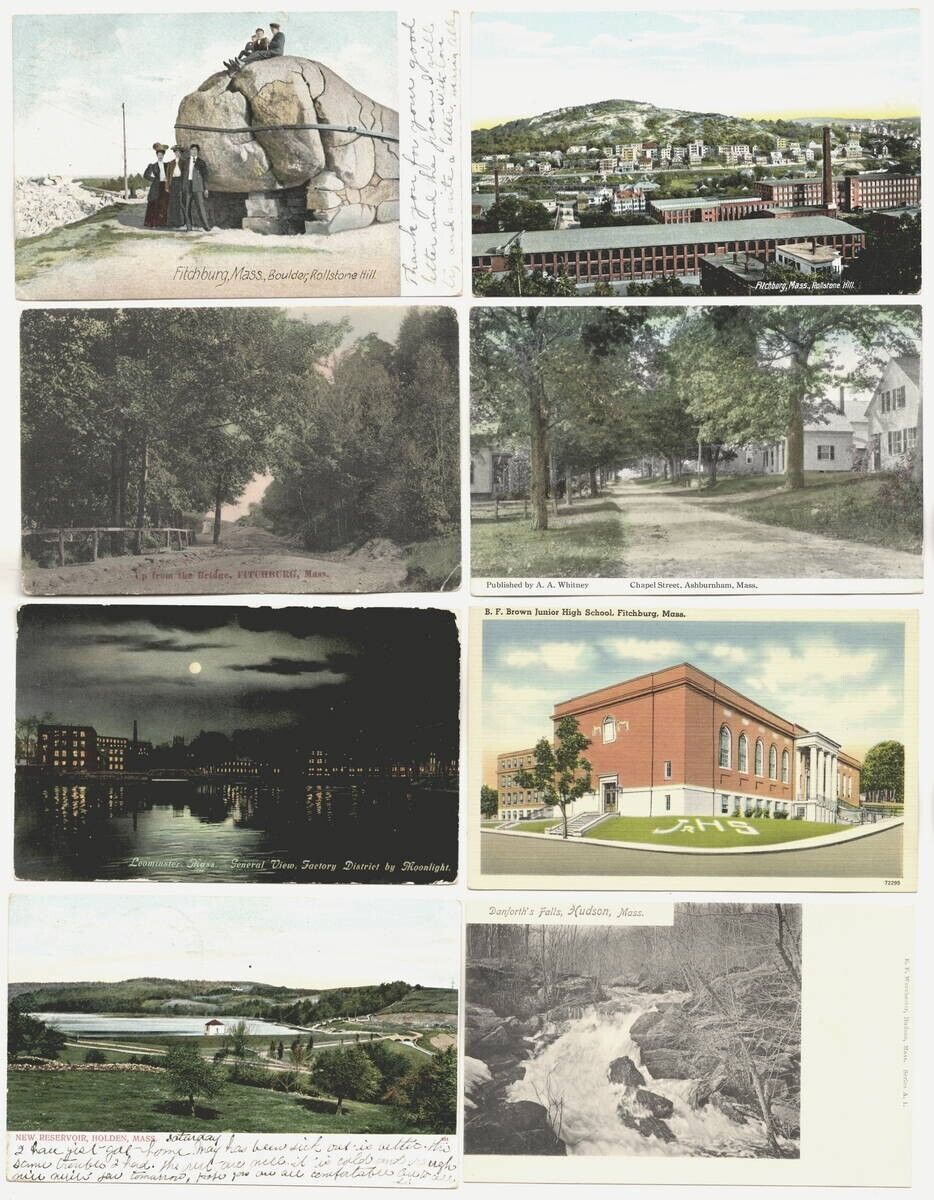 Worcester Co Massachusetts 1906–40 Fitchburg Ashburnham Leominster Holden Hudson