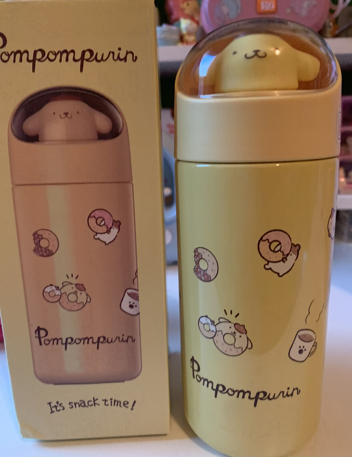Sanrio  Pompompurin Thermal Bottle 350 ML Keep Hot Or Cold