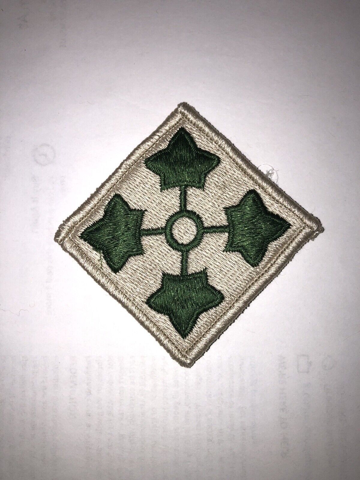 4th Infantry Division U.S. Army Shoulder Patch Insignia