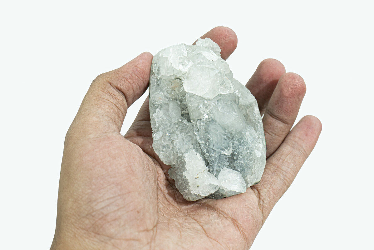 White Apophyllite 204 gm Natural Minerals Rough Specimen Meditation