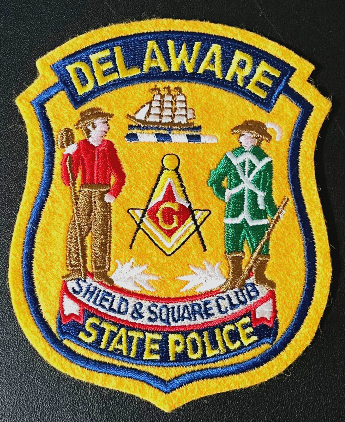 DELAWARE STATE POLICE MASONIC PATCH (SPC9) FULL COLOR SHOULDER INSIGNIA