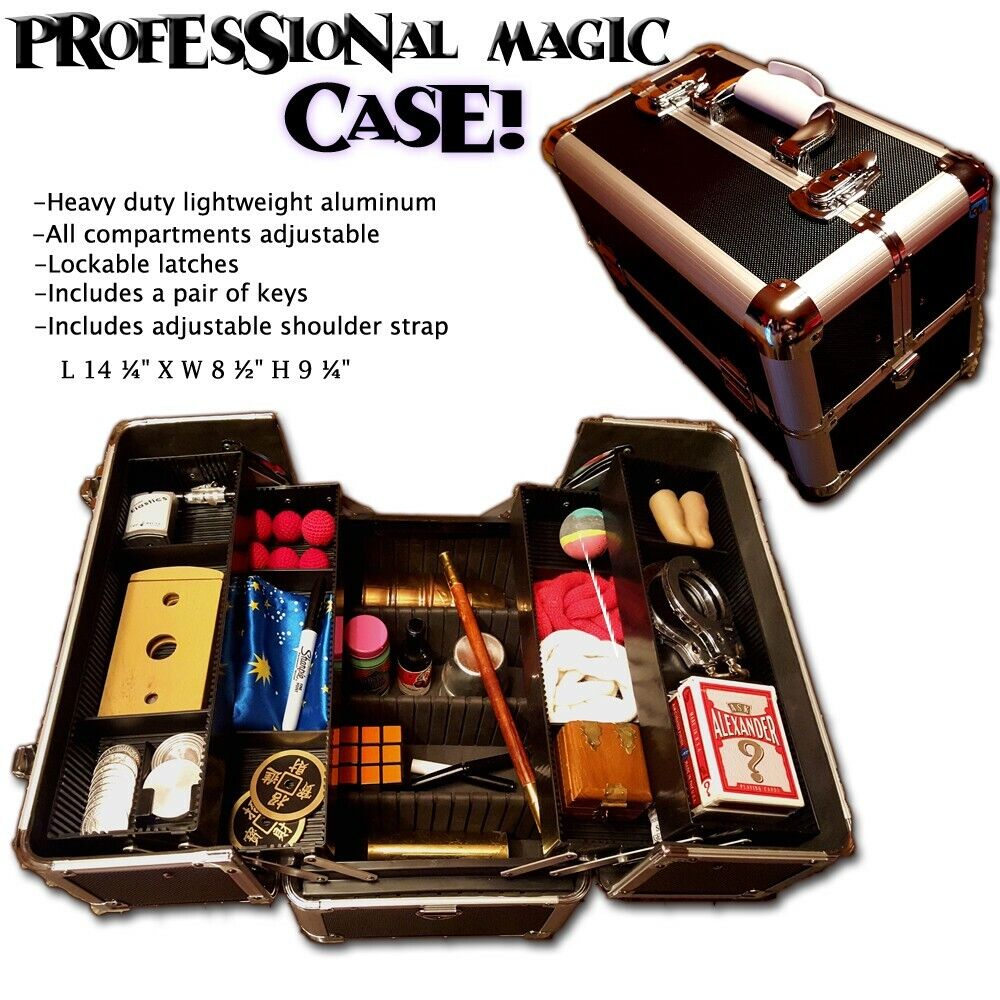 PRO CLOSE UP MAGICIANS CARRYING CASE Magic Trick Prop Suitcase- shipped from USA
