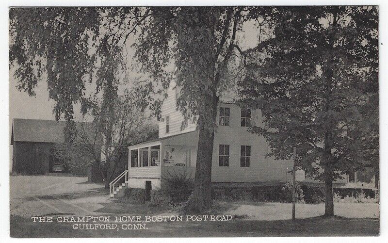 Guilford, Connecticut, Vintage Postcard View of The Crampton Home
