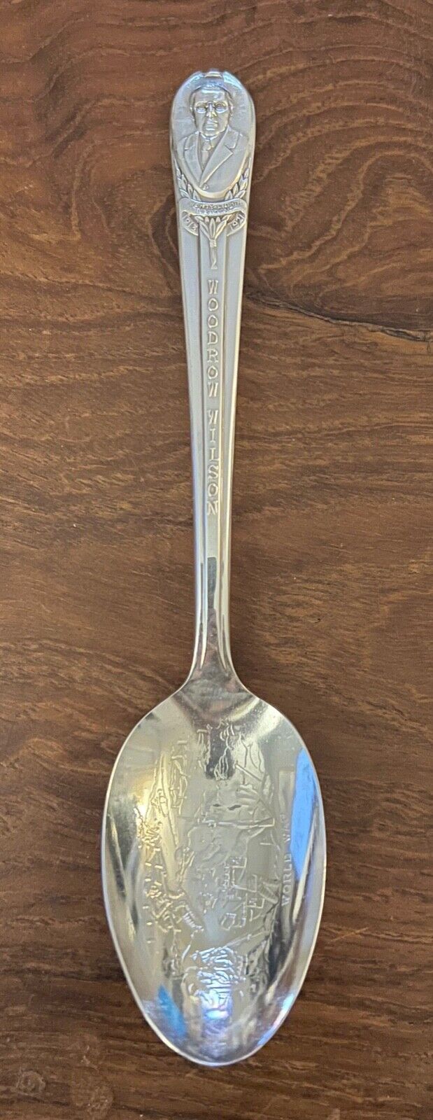 Woodrow Wilson Commemorative Spoon Vintage Rogers Silverplate US President