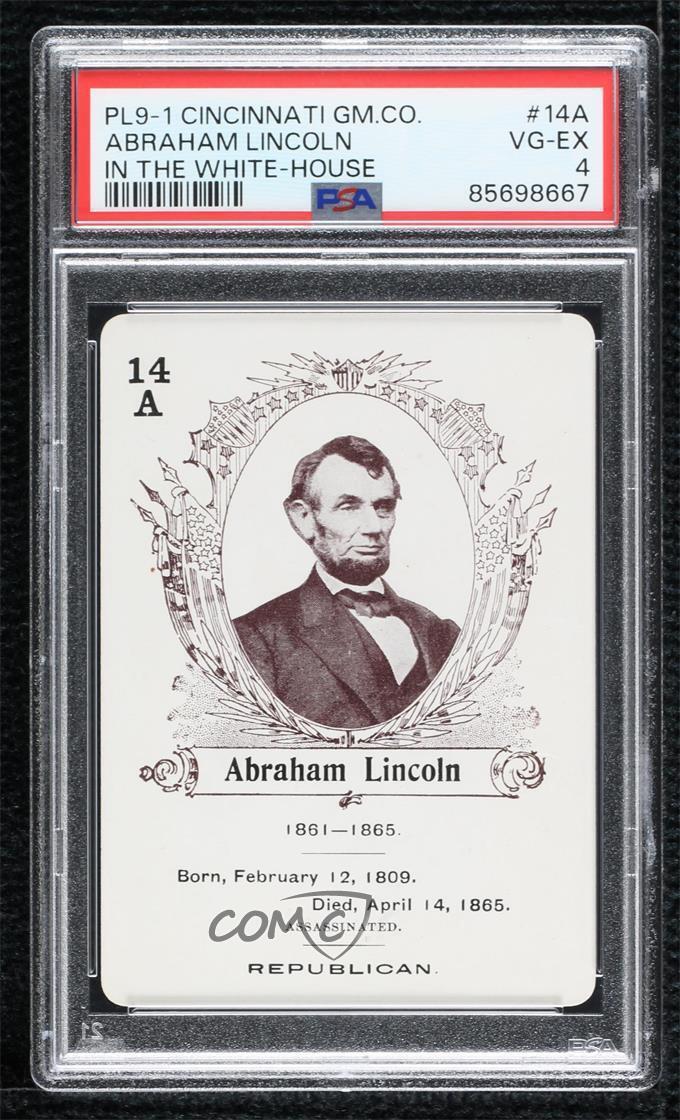 1905 Cincinnati Game Co Presidents of the United States Abraham Lincoln #14A 3q4