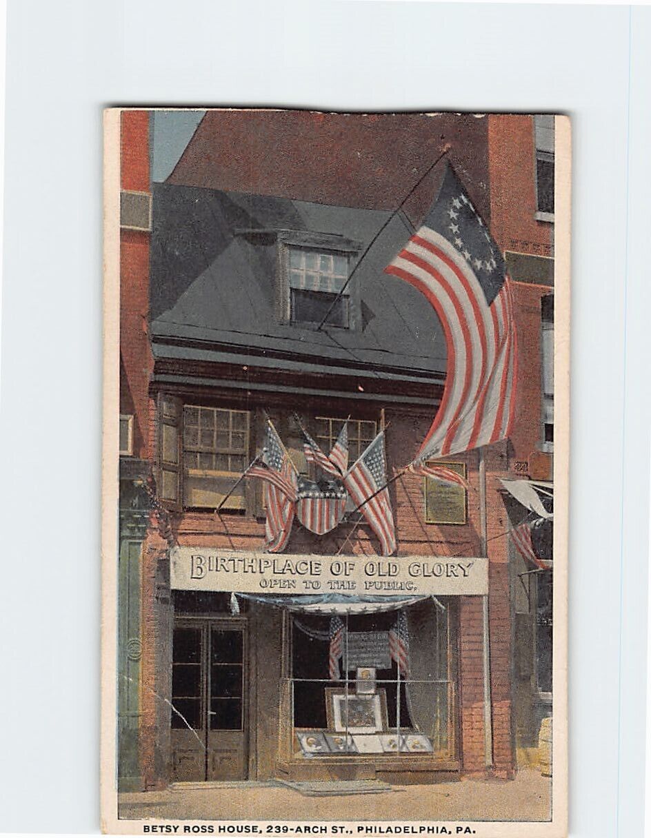 Postcard Betsy Ross House 239 Arch Street Philadelphia Pennsylvania USA