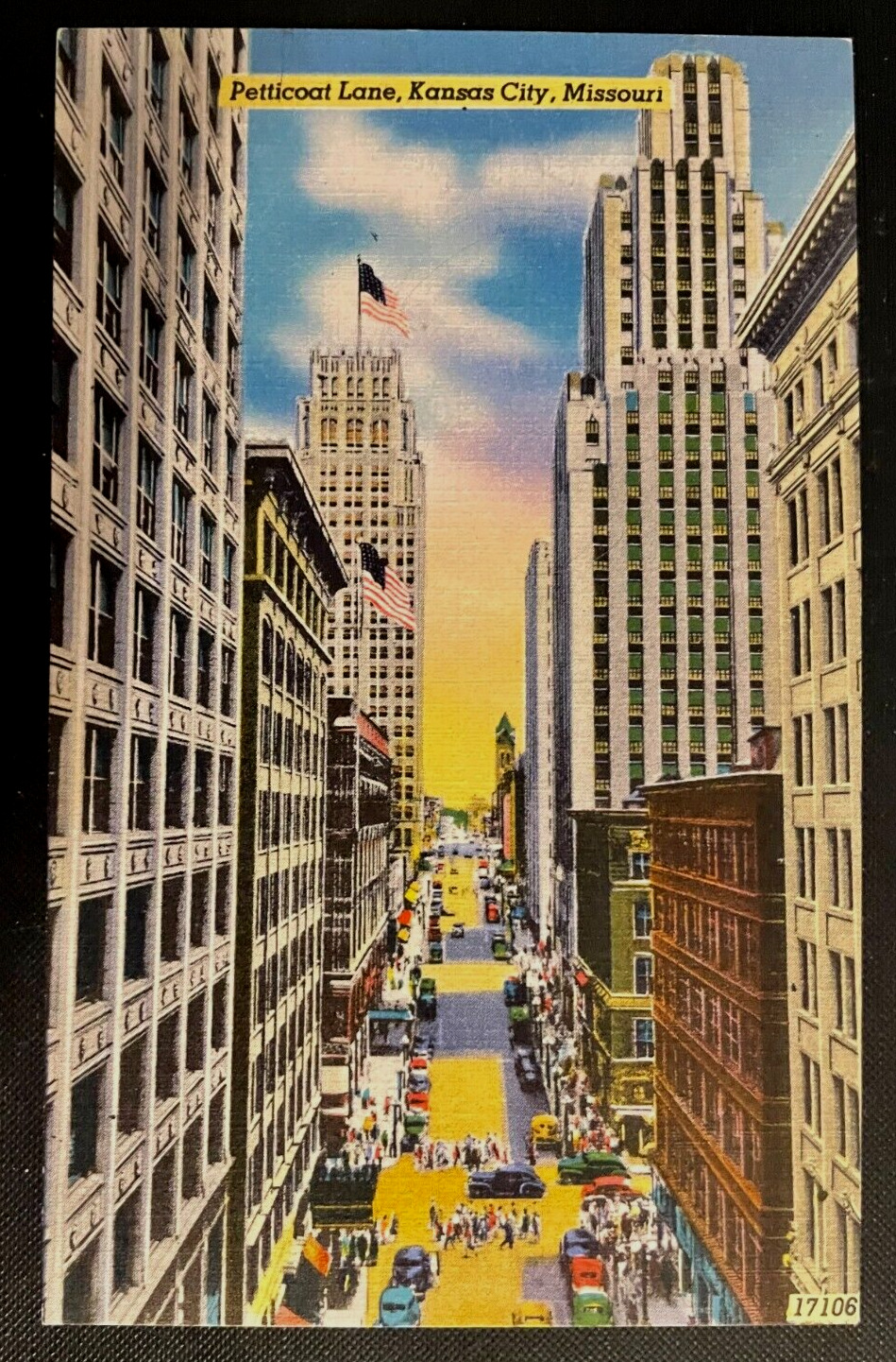 Vintage Postcard Petticoat Lane, Kansas City, Missouri (MO)