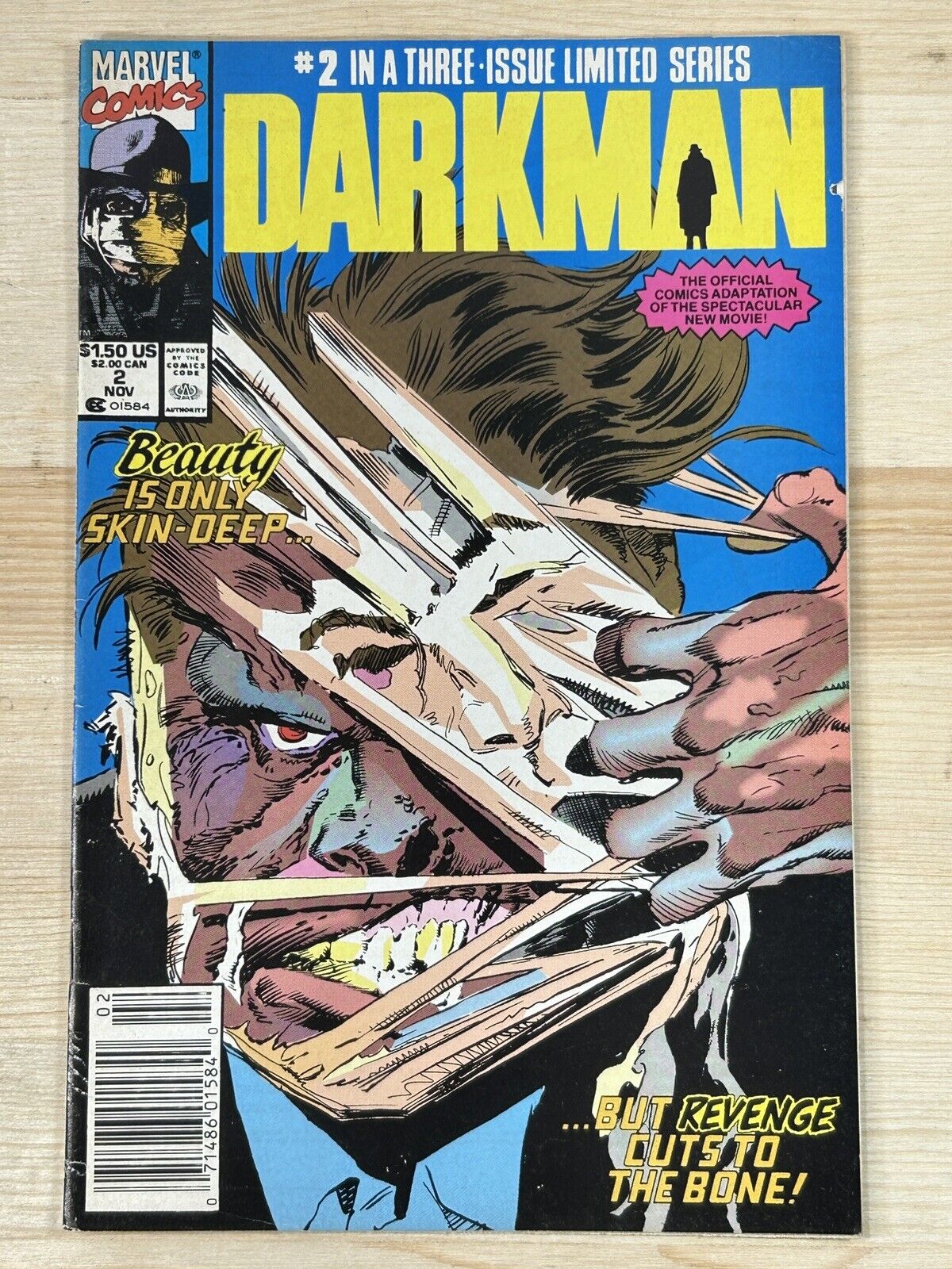 Marvel Comics - Darkman #2 - Nov 1990 - Beauty is Only Skin Deep... - VG/F