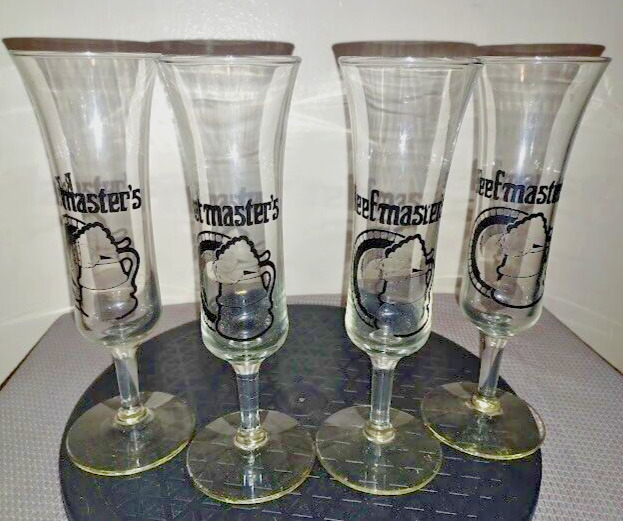 set of 4 Beefmaster beer glasses