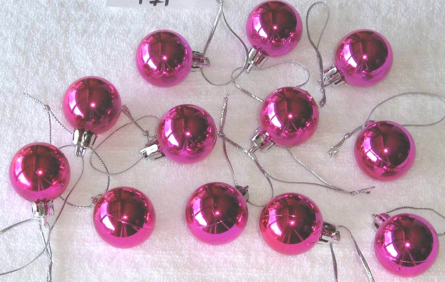 Rose Red Mini Ornaments Christmas Non Shatter Balls Shiny Miniature Tree