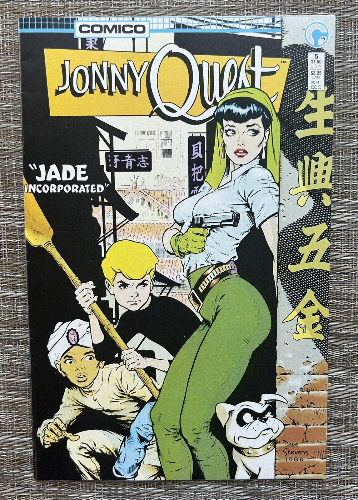 JONNY QUEST # 5, Dave Stevens Cover, Comico Comic Book 1986
