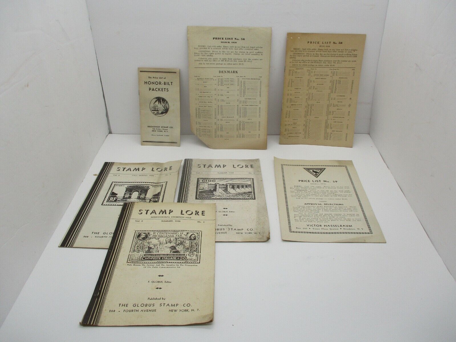 Vintage 1930's Stamp Lore Booklets Price Guides Etc