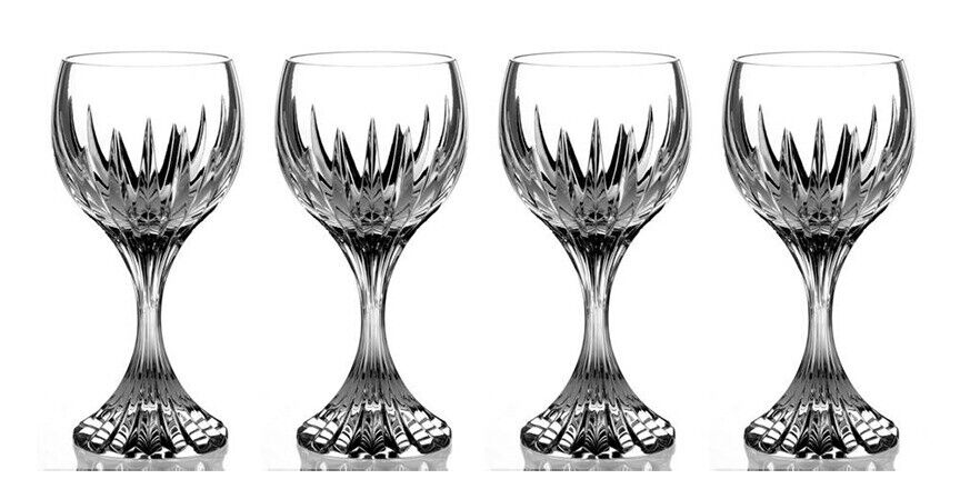 Baccarat Crystal Messena Claret Wine Glasses - Set of 4