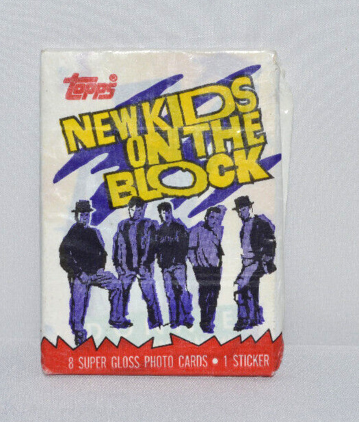 Vintage Topps New Kids On The Block Trading Cards 1989 Red Bottom Package
