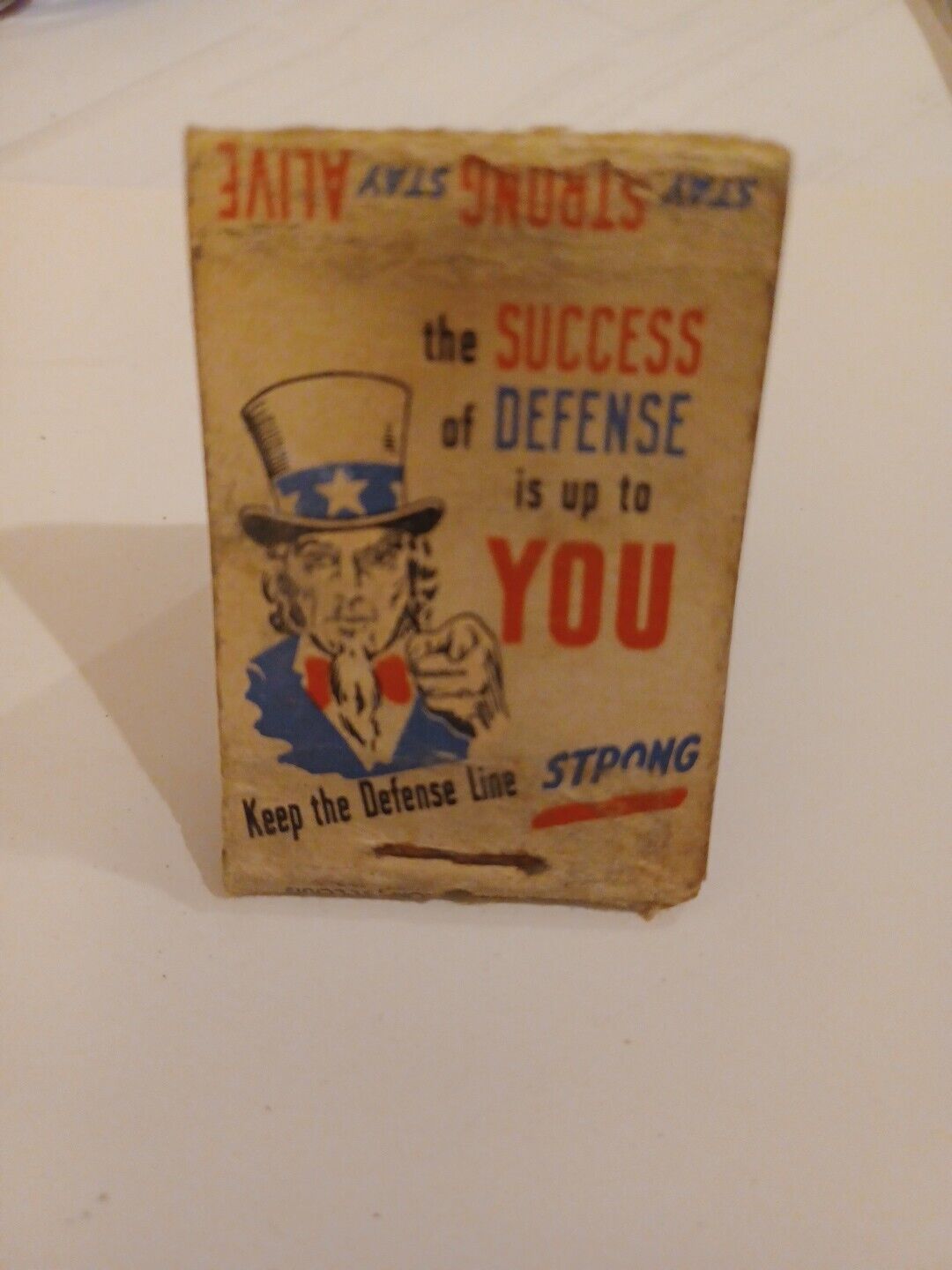 Match Book Cover WWII Topeka Savings Bond and Mortgage Co.